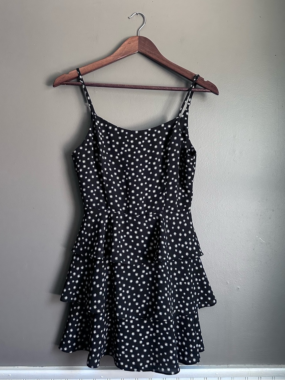 Forever21 Floral Mini Dress Size Small Black White Floral Printed Sun Dress